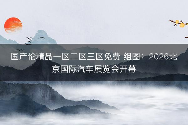 国产伦精品一区二区三区免费 组图：2026北京国际汽车展览会开幕