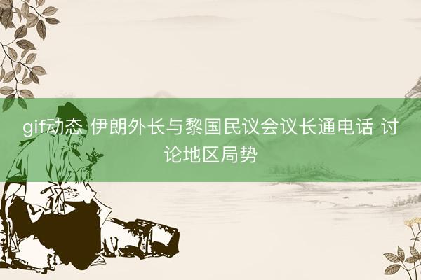 gif动态 伊朗外长与黎国民议会议长通电话 讨论地区局势