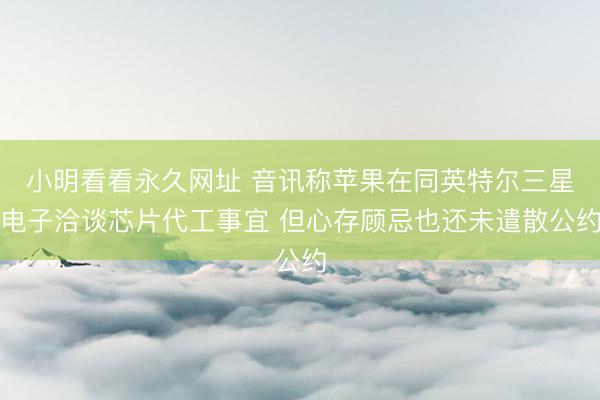 小明看看永久网址 音讯称苹果在同英特尔三星电子洽谈芯片代工事宜 但心存顾忌也还未遣散公约