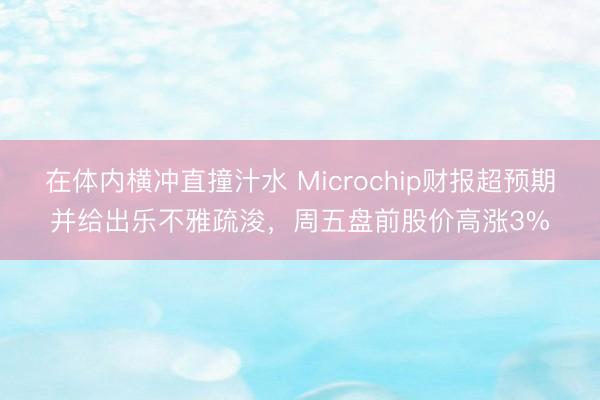 在体内横冲直撞汁水 Microchip财报超预期并给出乐不雅疏浚，周五盘前股价高涨3%