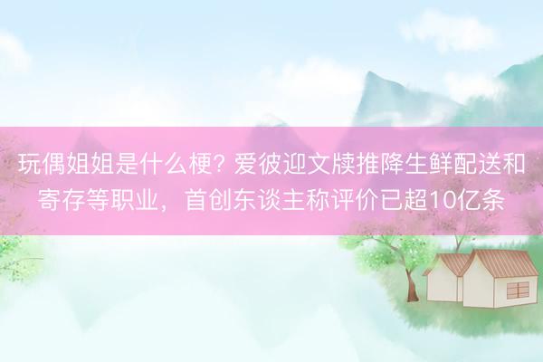 玩偶姐姐是什么梗? 爱彼迎文牍推降生鲜配送和寄存等职业，首创东谈主称评价已超10亿条