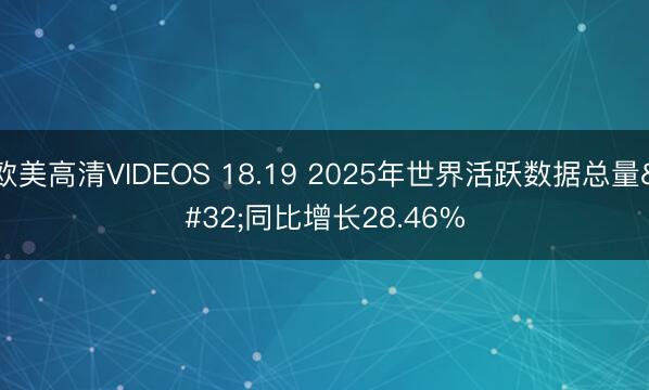 欧美高清VIDEOS 18.19 2025年世界活跃数据总量 同比增长28.46%
